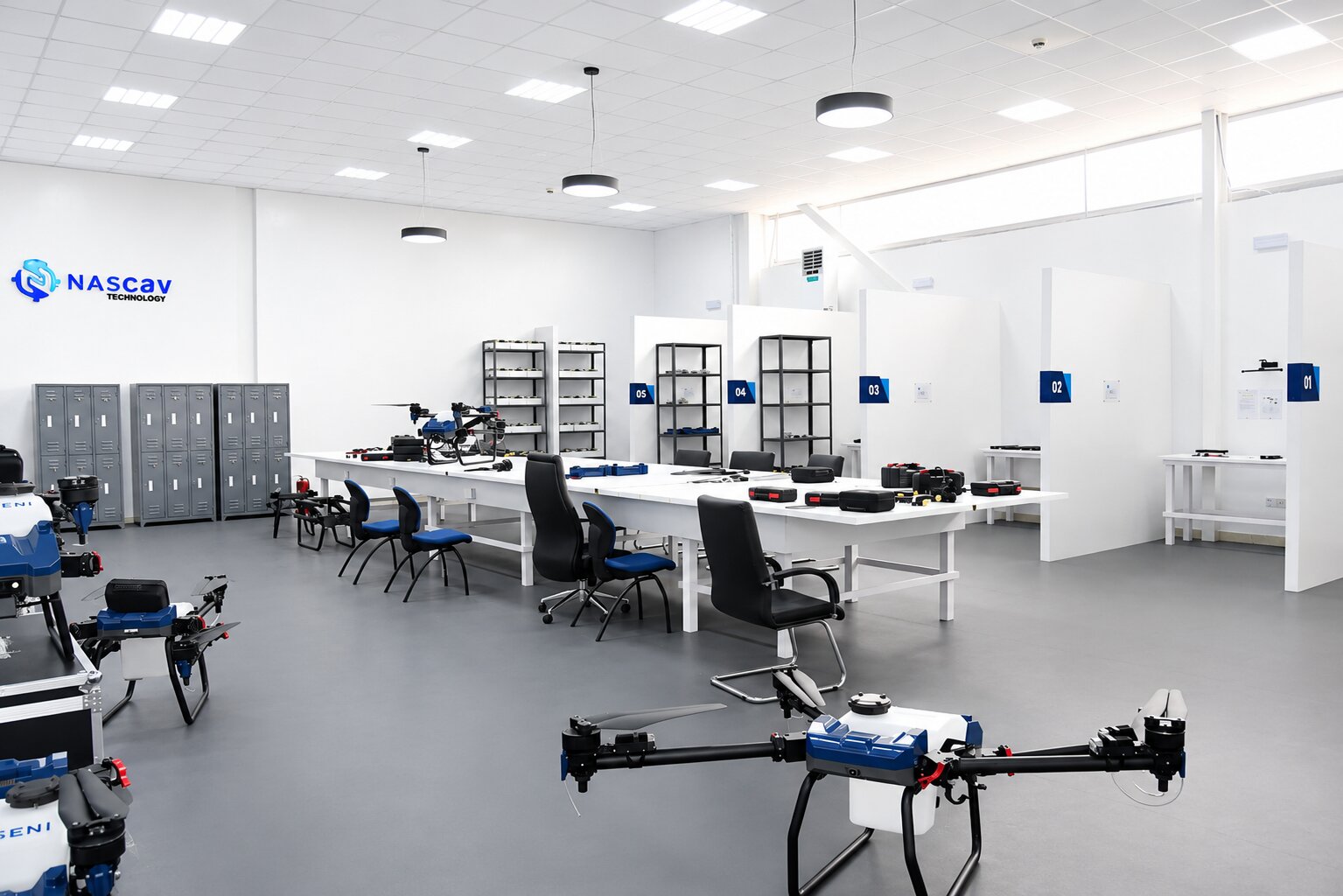 Modern corporate technology facility in Lagos representing NASCAV commercial operations hub